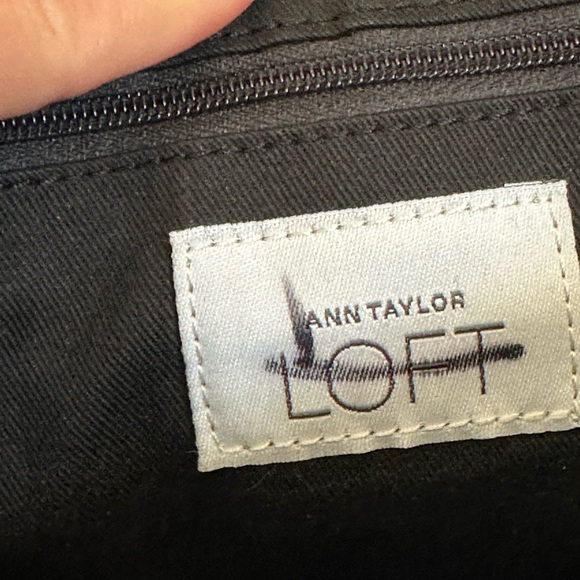 Ann Taylor Loft Black Faux Suede Bag - Picture 7 of 10